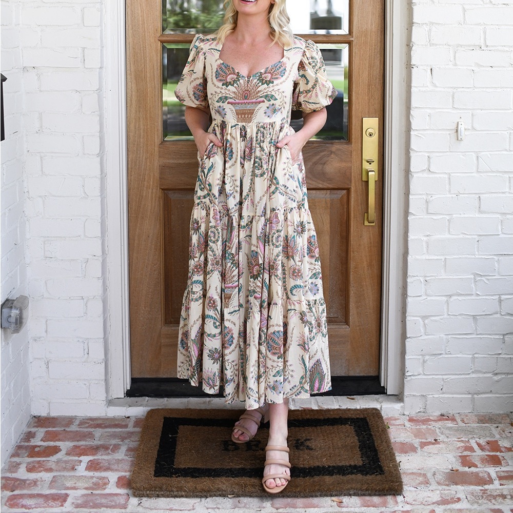 MILLE Maja Midi Dress in Versailles Print Size Medium